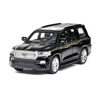 For Toyota Land Cruiser 1 32 Simulation Alloy Die-casting Sound And Light Pull Back Model Car Mini Replica Toys(Black)