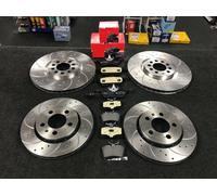 FOR TOYOTA SUPRA 3.0 MK3 MA70 FRONT REAR DRILLED GROOVED BRAKE DISCS AND PADS