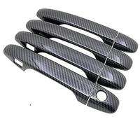 , for Toyota, Wish AE20 2010 2011 2012 2013 2014 2015 2016 2017 Carbon Fiber Car Door Handle Cover Pad Sticker Overlay StylingBlack No Keyless Entry(Black Keyless Entry)