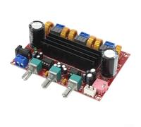 For tpa3116d2 2.1 Board 50 W + 50 W + 100 W Digital Audio Receiver 12-24 V for Subwoofer 2 Channel for Amplifier with Bass Control Powerful DIY Speaker 200 W Compact Power Amplifier 10 x 8.5 cm for