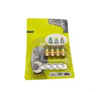 for tpms Valve Stem for Car Tyre Pressure Monitoring System - 4pcs Visual Sensor Stems with Colour Coded Indicator for Safety - Fit SUV Truck Motorcycle - Silver 2.5cm Height(E)