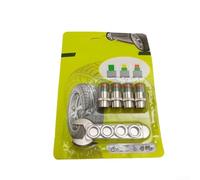 for tpms Valve Stem for Car Tyre Pressure Monitoring System - 4pcs Visual Sensor Stems with Colour Coded Indicator for Safety - Fit SUV Truck Motorcycle - Silver 2.5cm Height(D)