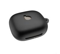 For TPU Case for Beats Powerbeats Fit - Scratch-Resistant Silicone Case with Metal Clasp and Mobile Phone Holder - (Black)
