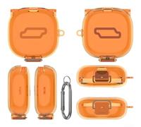 for tpu Case for SHOKZ Open Fit 2 Plus T921 - Waterproof Sweatproof Earbud Shell - Full Coverage Bone Conduction Headset Skin - Clear Orange Protection(Transparent Orange)