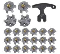 For TPU Cleat Specific Screw Mount Golf Spike Replacement Set with Wrench for Sustained Sole Engagement and Movement Confidence on Course (Gray)
