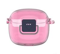 For TPU Protective Case for JBL Tune Flex2 Headphones Transparent Shockproof Cover Designed for Long Lasting Use (Transparent pink)