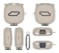 for tpu Protective Case for SHOKZ OpenFit 2+ T921 - Shockproof Sweatproof Cover for Wireless Open-Ear Headphones - Transparent Black(Transparent Black)