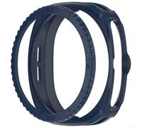 For TPU Protective Case with Hollow Armor and Scale Ring Compatible with For Samsung Watch8 Classic 47mm (Black (Blue (defined))