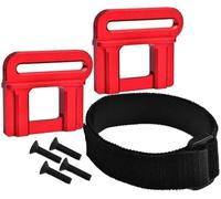 for Traxxas 1/8 MAXX Slash Sledge Alloy Aluminium Tall Battery Holder Mount Hold Down - Red