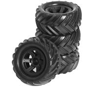 For TRAXXAS For E-Revo For MJX 16207 16208 For SCY 16101 For HBX For Buggy 1/16 4pcs 90mm Monster Tires Wheel 12mm Hex RC Car Upgrade RC Replace Parts