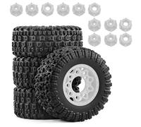 For Traxxas For Slash For ARRMA For Senton 1/10 RC Car Short Course Tires Wheels Set Truck Off Road 12 14 17mm Hex Hub With 3 Adapters Rc Drift Cars Parts