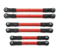 For Traxxas For Slash For Stampede For Hoss For Rustler 4x4 1/10 Replacement Turnbuckles Pull Rod Link Rod Steering Rod Set RC Car Upgrade Parts RC Car Accessories(Red)