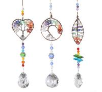 For Tree Of Life Design For crystal Sun Catcher Pendant for Decorative Use on Windows or Gardens with Hanging Loop (Long-lived Tree)