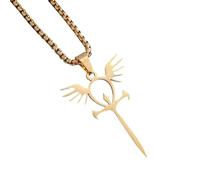 For Trendy 2025 Ancient Egyptian Stainless Steel Cross Necklace Men'S And Women'S Lucky Life Key Amulet Jewelry Accessories Creative