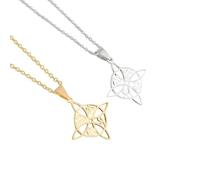 For Trendy 2025 Witchcraft Witch Knot Necklace Trinity Triple Spiral Pendant Stainless Steel Cross Pentagram Amulet Jewelry Accessories Creative