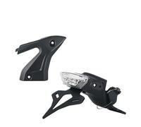 For Trident 660 2021- Motorcycle Rear Chain Cover Short Tail Bracket License Plate Alignment Light LED Motorcycle Number Plate Holder(1 Set - Transparent)