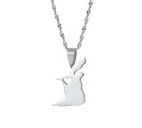 For Trinidad and For Tobago Stainless Steel Map Pendant Necklaces Map Jewelry Gold Color Items Bridal Women Man Party Gifts Jewelry (Model 12)