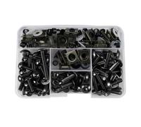 For Triumph Motorcycle Windscreen Fairing Bolts Kit Fairing Bolts Kit(BLACK-177PCS)