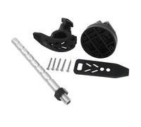 For Trolling Motor Mount Bracket with Adjustable Multi-Position Strap and 90° Pivot, For For Minn Kota MKA-60 Bow-Mounted Models and For Motor Guide/For, Black + Silver