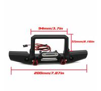 For Trx-4 SCX10 II 90046 1/10 RC Crawler Car Metal Front Rear Bumper Spare Part