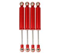 For TRX4 For Redcat For Axial For SCX10 II RBX10 1/10 4PCS 70/80/90/100/110mm Built-in For Spring Shock Absorber Damper RC Car Parts Replacement RC Car Shock Absorber(Red,110mm)