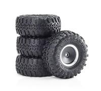 For TRX4M For SCX24 AX24 For FCX24 1/18 1/24 4pcs 55mm 1.0" Metal Beadlock Wheel Tire Set RC Crawler Car Upgrade Parts Accessories Repair RC Car Tires Wheels