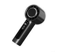 For Turbopower Portable Handheld Fan With Ice Cooling Technology And 100 Adjustable Settings Compact Design For Travel Outdoor Activities And Daily Use In White Color(black)