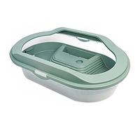 For Turtle Habitat House With Basking Slope Swim Pool Plastic For Tank For Reptiles Detachable 2 Layers Design Simple To Reptile Cage Plastic Reptile Terrarium Small