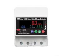 for tuya Compatible 4 Pole 100A WiFi Smart Circuit Breaker White, LCD Real-Time Electrical Data Display, Remote Switch & Safety Protection for Household Solar PV Installation