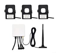 For Tuya Compatible Electric Consumption Monitor Clamp Technology Single and Three Phase Real-Time Voltage Current Power Factor Energy Meter 80A Wireless App Display