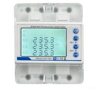 For Tuya For Smart 3-Phase Energy Meter with Over Under Voltage Protection, Photovoltaic Two-Way Measurement, Digital LCD Display for DIN Rail, Solar Power System Monitor