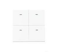 For Tuya For Smart 4 Gang Scene Switch with 12 Modes, For Zigbee 3.0 Wireless Push Button Controller for Smart Life App, White ABS Wall Remote for Lighting and Home Automation