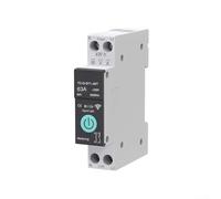 For Tuya For Smart Circuit Breaker 1P 63A WiFi Wireless Remote Control Metering DIN Rail App Automation for Home Electrical Panel White(With Metering)