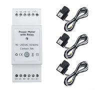 For Tuya For Smart Life Energy Monitor, 80A Clamp for 3 Phase AC110V240V, Real Time Monitoring, View Historical Trends via Mobile App