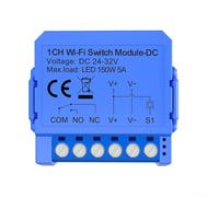 For Tuya-Supported Smart Switch Module with For zero-Dry-Connect Technology for AC100-240V and DC24-32V Applications IP20 Rated (DC32V)