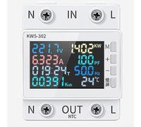 For Tuya WiFi For Smart Energy Meter with Overvoltage and Undervoltage Protection, Measurement for Voltage Current Power Timing Electric Energy (KWS - 302L (KWS -302 (no WIFI without power outages))