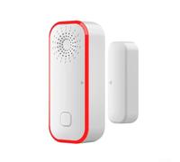 For Tuya WiFi Smart Door Window Sensor, Magnetic Security Alarm with 100dB Buzzer and Red Light, Remote App Management