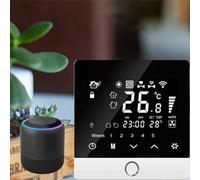For Tuya WiFi Smart Thermostat for 220V Gas Electric Boiler, Features Remote App Control and Voice Functionality (white water floor heating/gas wall mounted stove)
