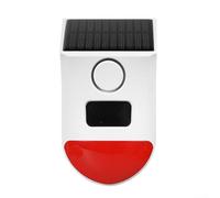 For Tuya WiFi Sound and Light Alarm | Solar Powered Outdoor Siren with Motion Detection | 120dB Strobe Light Security System | Wireless PIR Sensor for Home Garden