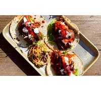 For Two: Mexican Feast Including Tacos Nachos Quesadilla and Cocktail Each