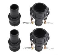 for Type C Female E Male Camlock Fittings 1.5in PP for Type C | for Type C female coupler, Type E male adapter, 1.5 inch size, polypropylene material, heat resistant