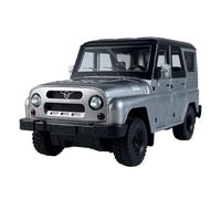 For UAZ Hunter Jeep 1:24 Metal Car Model Home Fashion Decoration Birthday Gift(Silver)