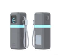 for ugreen 200W Power Bank Case Matte Silicone Cover Scratch Resistant Non-Slip Sleeve 12x8x5cm Black(Gray)