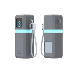 for ugreen 200W Power Bank Case Soft Silicone Cover - Drop Protection Shell with Textured for surface - 12x8x5cm(Gray)