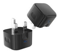 For Ulefone Power Armor 16S/23 Ultra/18T Ultra/18 Ultra/24/X12/22/X12 Pro/X11/Note 15/Note 16 Pro/21 Charger Plug, 20W USB C Charger Plug Type C Fast PD Adapter Mains UK Wall Charger (Black)