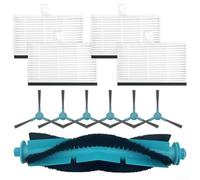 For Ultenic D10 Robot Vacuum Cleaner Brush and Filter Kit Includes 1 Main Brush, 6 Side Brushes and 4 Filters for Comprehensive Dirt and Dust Removal