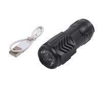 For Ultra Bright Three Eye For Mini Flashlight Featuring Triple Led Array For 500 Lumens Light Type C Quick Charge Port Strong Magnetic Tail And Waterproof Build For Outdoor Camping Hiking Trips(A)