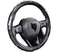 for ultra Thin 1.68mm Steering Cover Carbon Pattern Black Brown | Carbon fiber pattern, ultra-thin 1.68mm, non-slip wave texture, 38cm fit, sleek modern look(Black 3PCS)