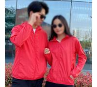 for ultra Thin Windbreaker Jacket Men Women Hooded Sun Protection Coat(Red L)