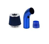 FOR Universal 3" 76mm Air Filter & Cold Air Intake Pipe Turbo Induction Pipe Tube Kit With Air Filter Cone JR-AIT28+IMK14 Intake Pipe Hose Car(BlueB)